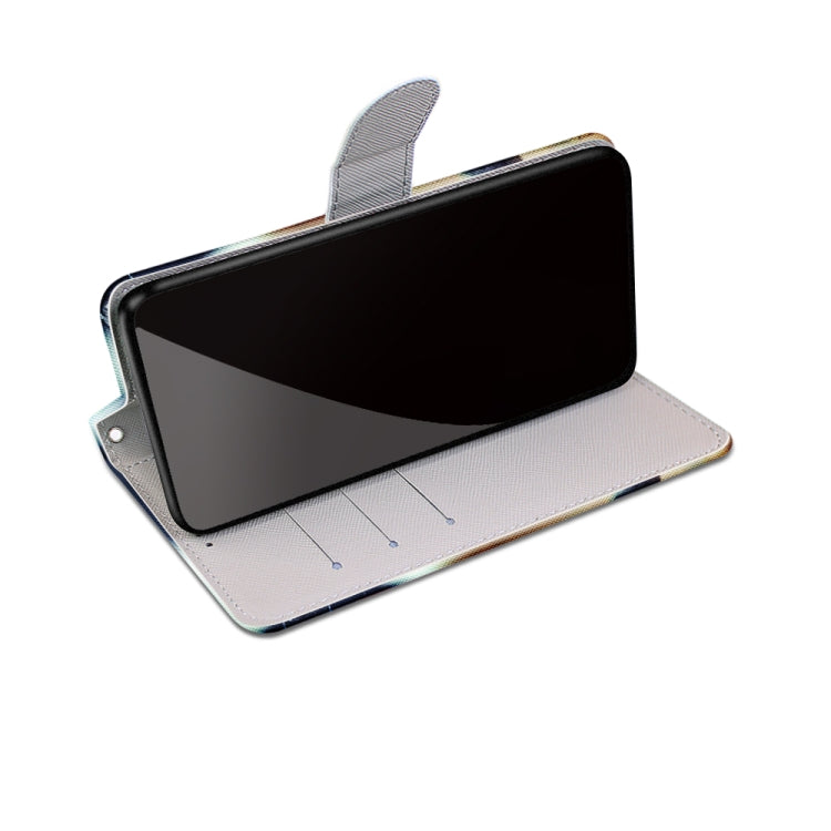 PU leather flip phone wallet case with card slots and foldover cover, magnetic closure