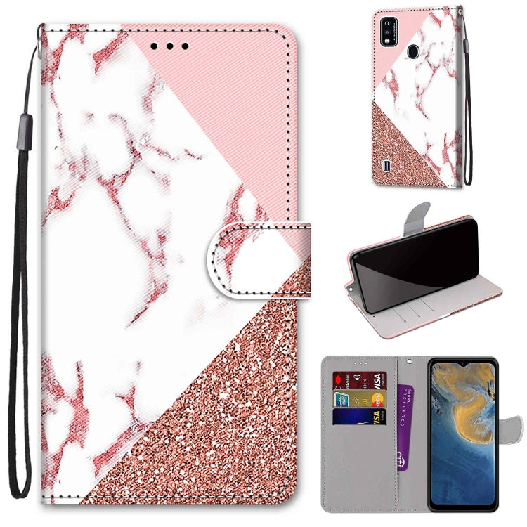 Mobile wallet case with red glitter and white floral pattern, folio cover, card slots