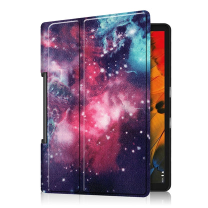 Galaxy nebula folio leather case with patterned front cover and two-fold holder