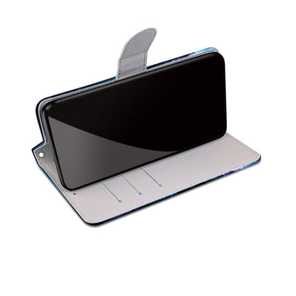 PU leather flip phone wallet case with gray card holder and black screen-cover panel