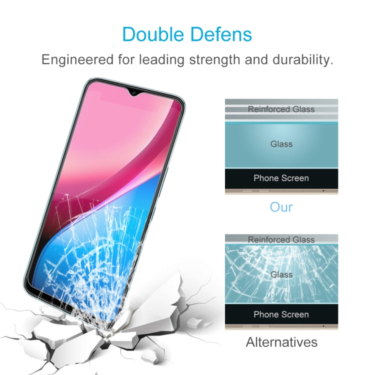 Tempered glass screen protector film with reinforced glass for scratch resistance