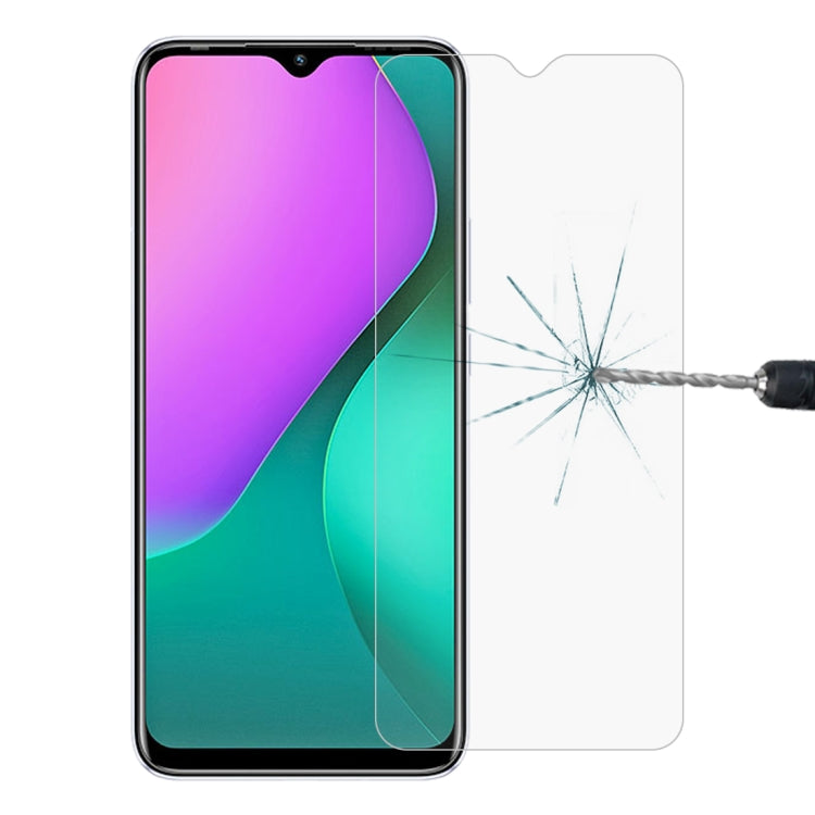 9H tempered glass screen protector (2.5D) over phone screen; crack shown on protector