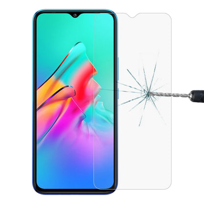 9H tempered glass screen protector (2.5D) over phone screen; crack shown on glass