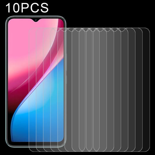 10-piece tempered glass screen protector films, clear 2.5D for curved phone screens