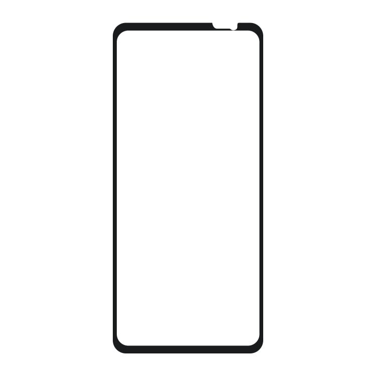 Tempered glass screen protector with black border, full front coverage