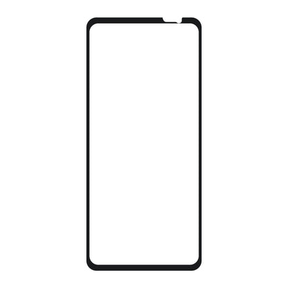 Tempered glass screen protector with black border, full front coverage