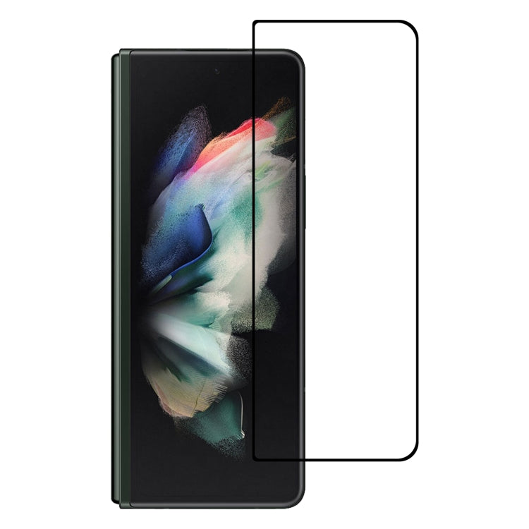 Tempered glass screen protector with full coverage on a dark smartphone