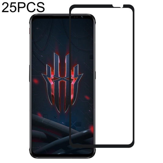 25-pack tempered glass screen protector film, full-coverage sheet for smartphone display