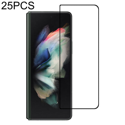 25-pack tempered glass screen protector film set with front glass sheet for phone screen
