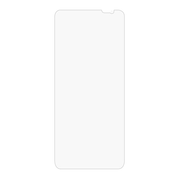 Tempered glass screen protector film with rounded corners and sensor cutouts