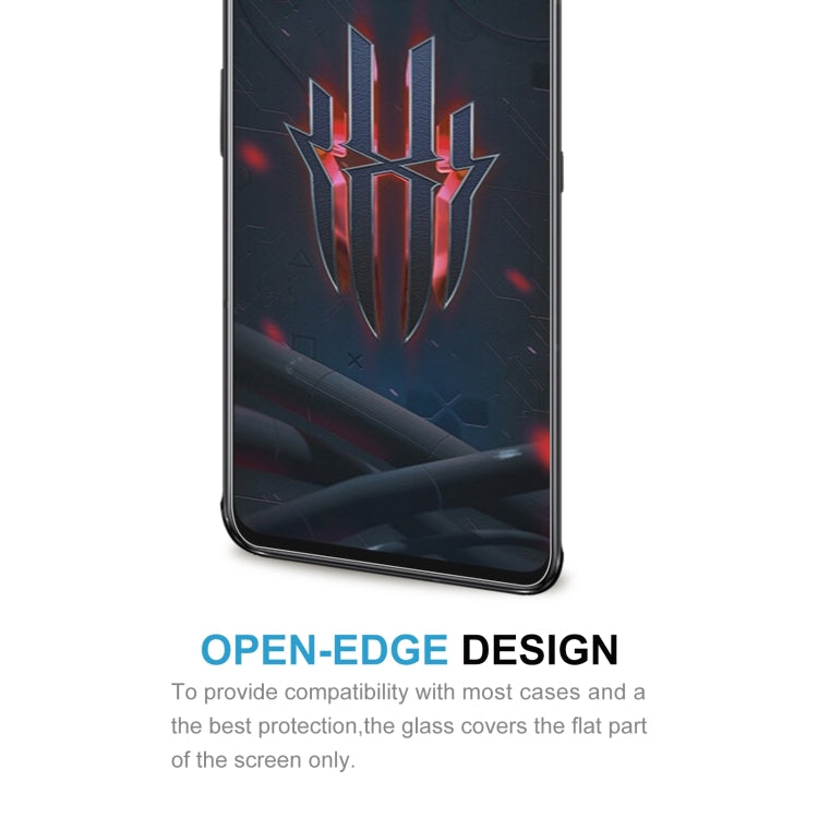 Phone with tempered glass screen protector, open-edge design for case compatibility