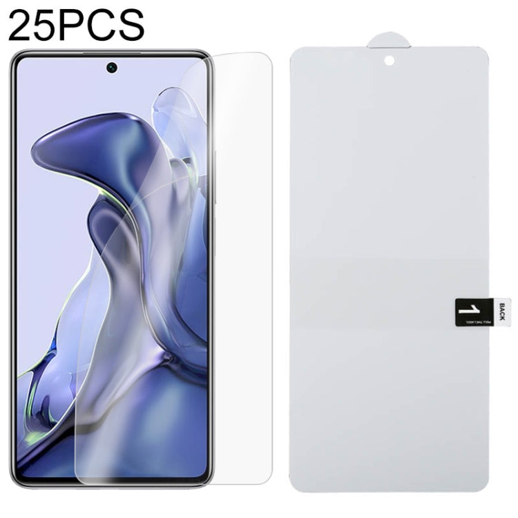 Full-screen hydrogel screen protector film set, transparent (25 pcs) with backing