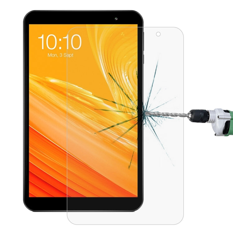 Clear 2.5D tempered glass tablet screen protector, explosion-proof protection.