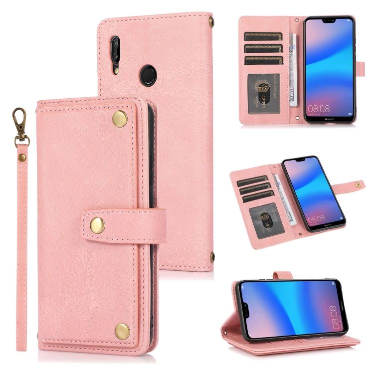 Pink flip phone wallet case with card slots, wallet pocket, and lanyard strap