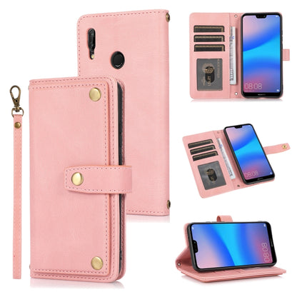 Pink flip phone wallet case with card slots, wallet pocket, and lanyard strap