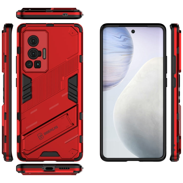 Punk Armor 2 in 1 PC + TPU Shockproof Case with Invisible Holder, For vivo X70 Pro, For vivo X70 Pro+