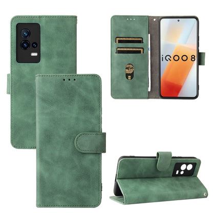 Green PU leather flip case with magnetic clasp, card slots, and wallet stand