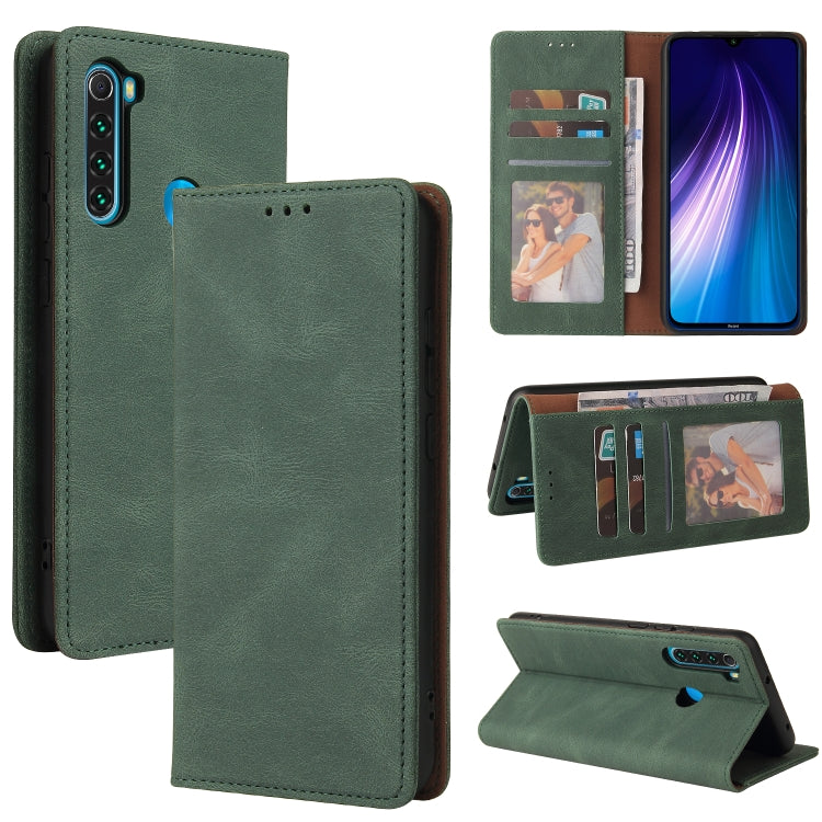 Olive green leather flip phone wallet case with card slots and stand