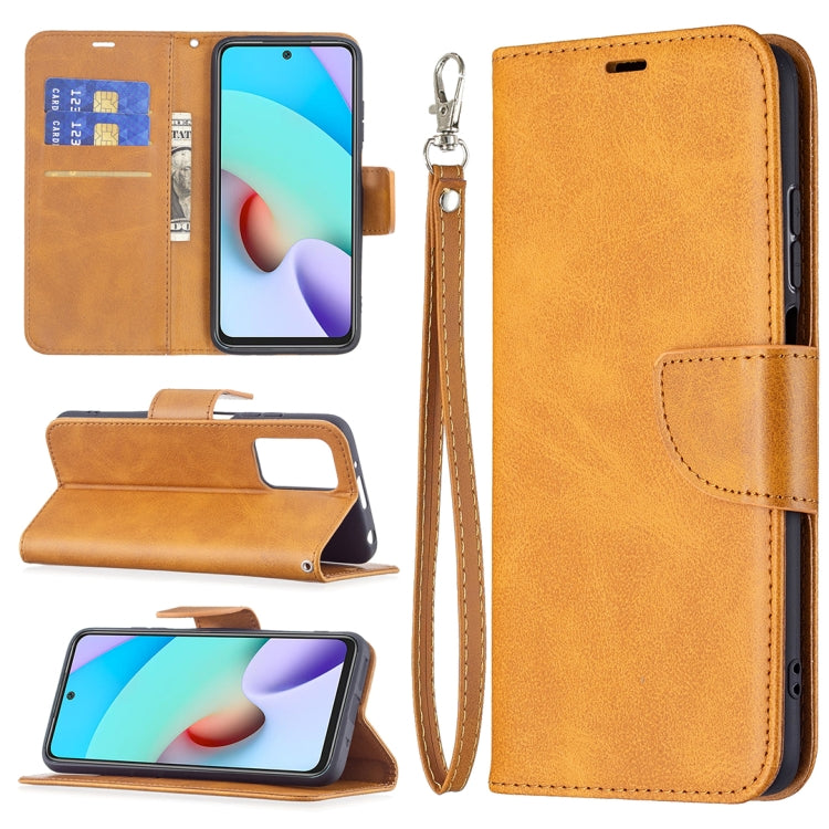 Brown flip wallet phone case with stand, card slots, and wrist lanyard