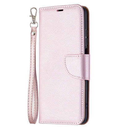 Rose gold PU leather flip case with lanyard strap and card holder window
