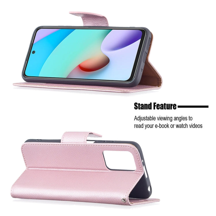 Rose gold PU leather flip wallet case with fold-out stand for watching