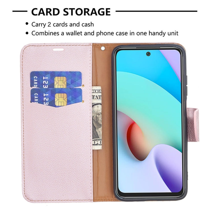 Rose gold PU leather wallet case showing card slots and cash pocket