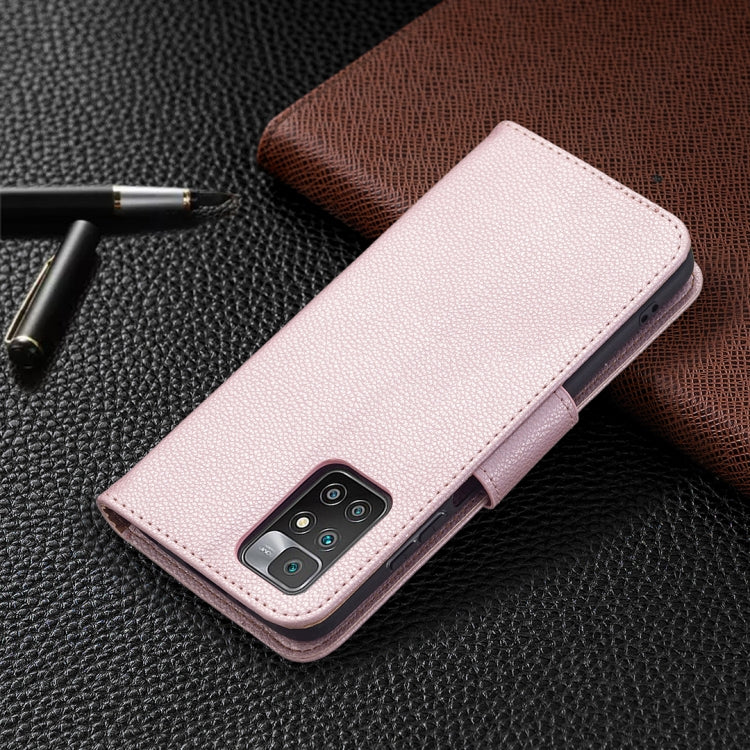 Rose gold PU leather wallet case with camera cutout and side lanyard loop