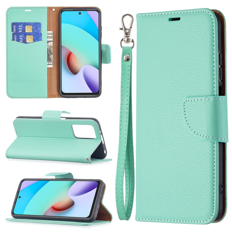 Mint green PU leather flip phone wallet case with lanyard and card slots