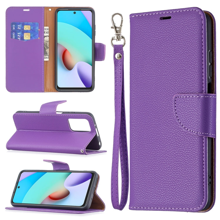 Purple PU leather flip phone wallet case with lanyard and card holder pocket