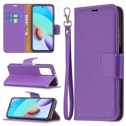 Purple PU leather flip phone wallet case with lanyard and card holder pocket