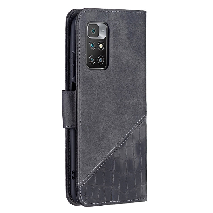 Dark gray PU leather flip case with crocodile texture, camera cutout, and side buttons