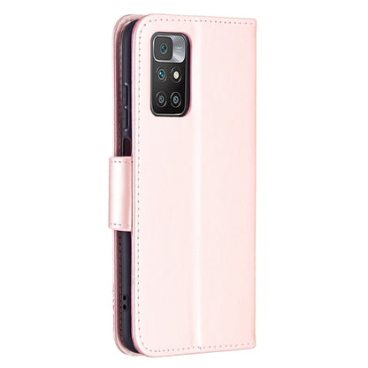 Pink leather phone wallet case with side cutouts and camera opening; flip cover.