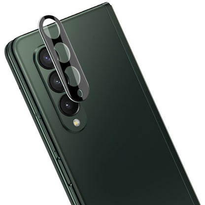 Integrated rear camera lens glass film with lens cap, black, for Galaxy Z Fold3 5G