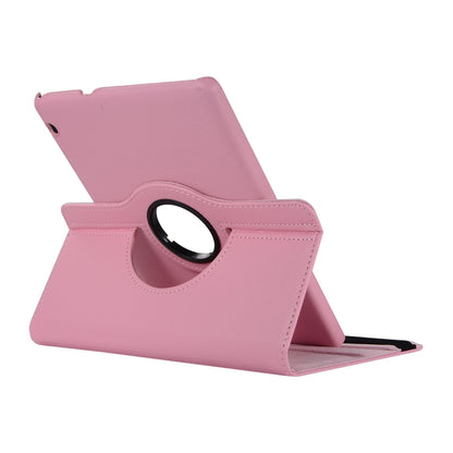 Pink leather flip cover with kickstand base and circular viewing cutout