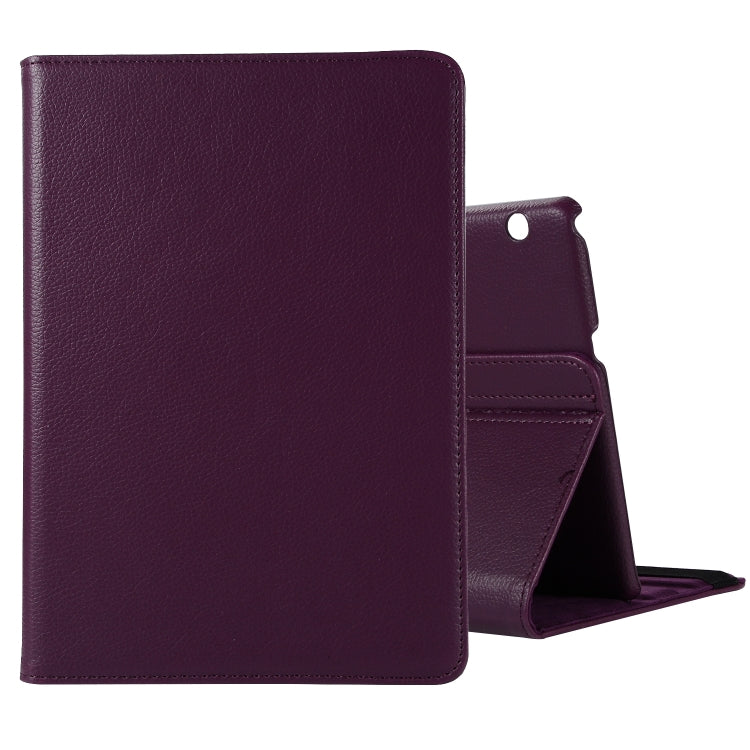 Purple leather flip case with foldable kickstand and circular viewing cutout