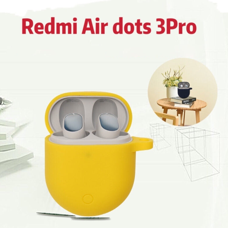 Yellow silicone earphone protective case for wireless earbuds with open-top charging pods.
