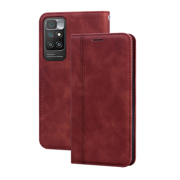 Brown PU leather magnetic flip phone case with card holder-style front panel and cutouts