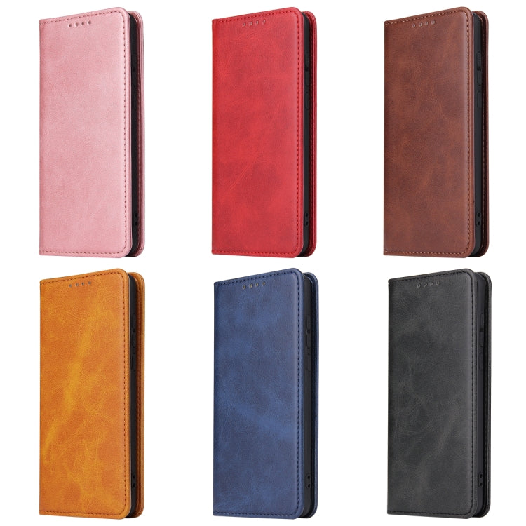 Assorted color leather magnetic flip phone cases with card slots and wallet