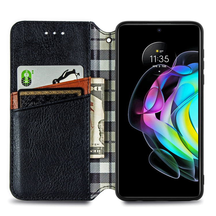 Black PU leather flip wallet case with card slots and phone holder