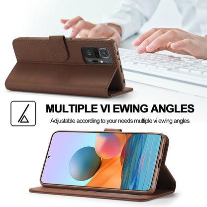 Brown leather flip wallet phone case with multiple viewing angle stand