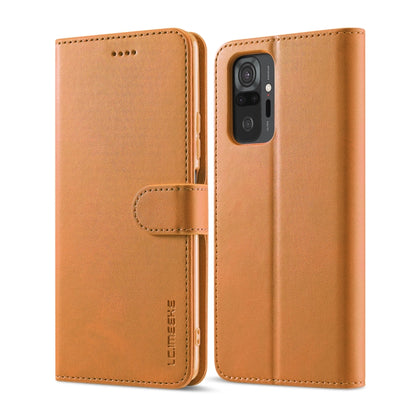 Tan leather flip phone case with front card slot and camera cutout