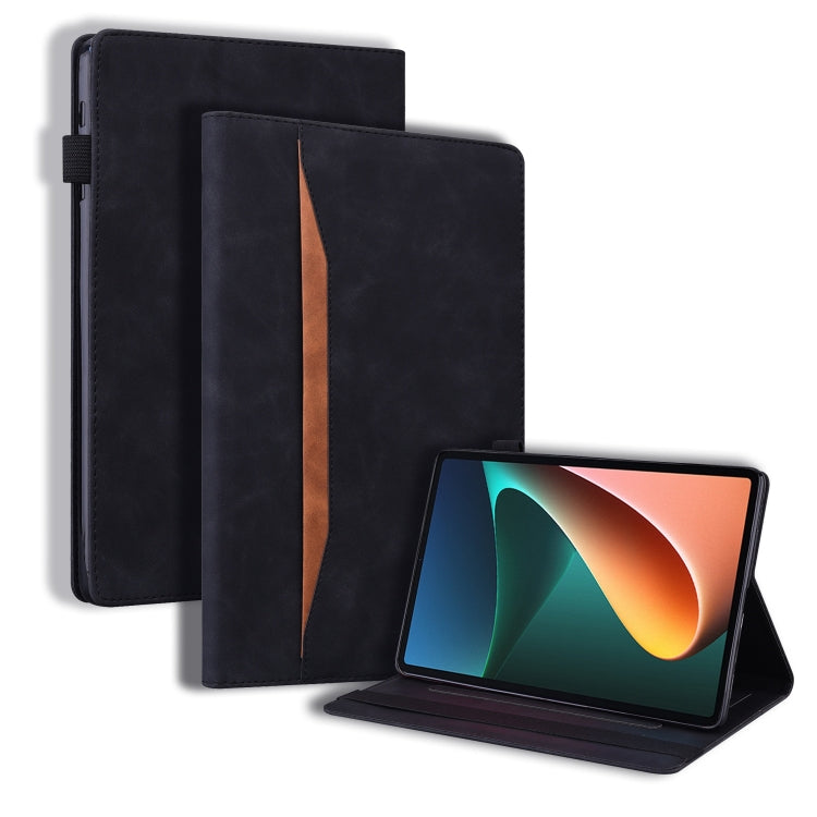 Black leather folio case with shockproof design and adjustable kickstand view.