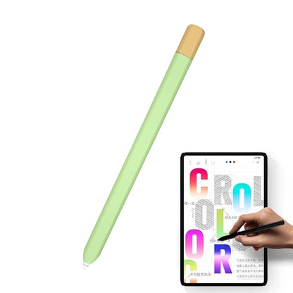 Stylus pen protective case, light green body with tan cap and fine tip