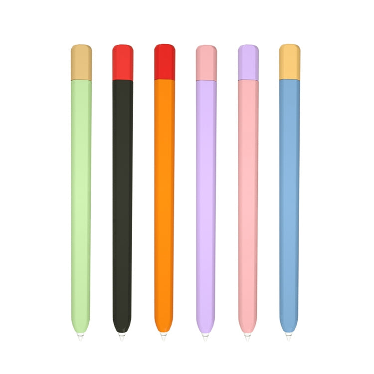 Stylus pen protective cases, set of multicolor pens with matching end caps