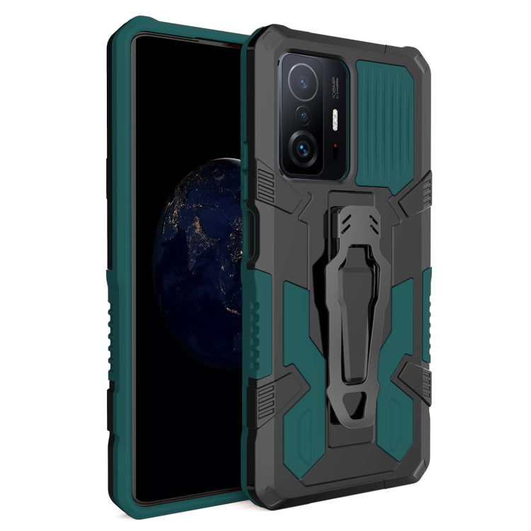 Shockproof armor protective phone case with rugged TPU + PC design, teal/gray