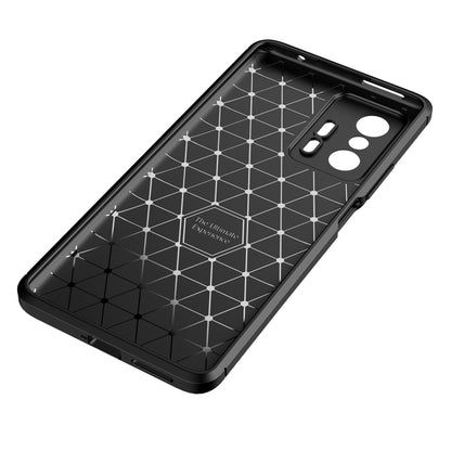 Black textured TPU phone case with geometric pattern, back camera cutouts