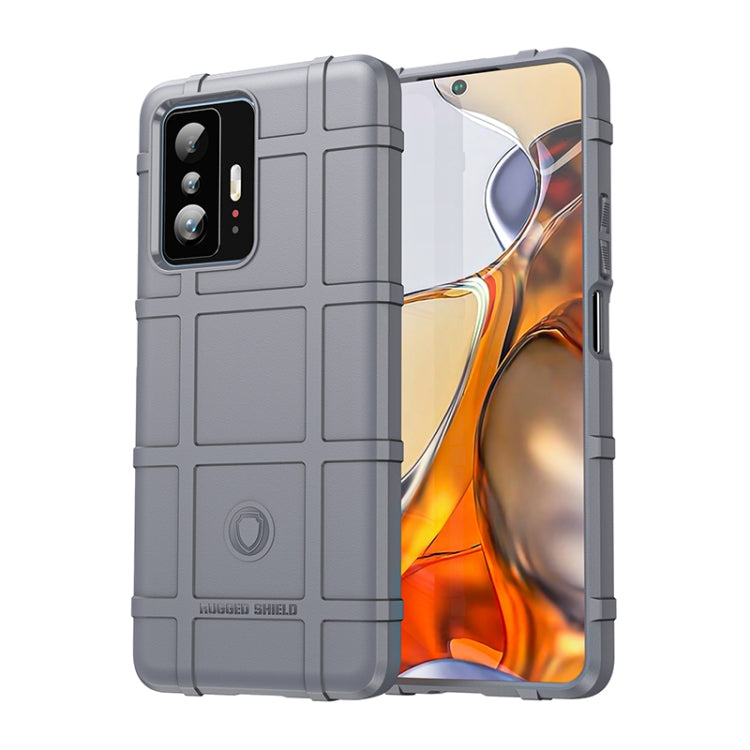 Shockproof TPU phone case, rugged full-coverage in grey with camera cutout