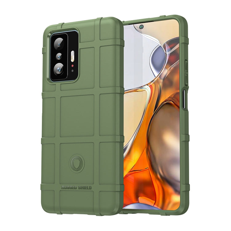 Shockproof TPU phone case, rugged full-coverage in green with camera cutout