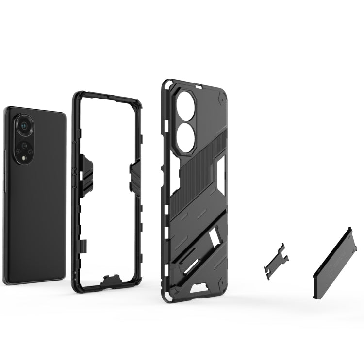 Gray/black shockproof phone case with separate pieces, back cover and frame