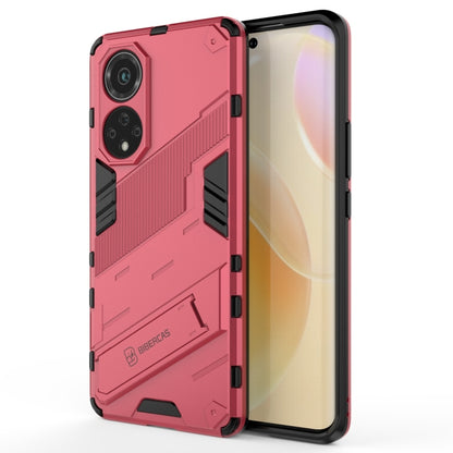 Shockproof TPU phone case for Huawei nova 9, pink-red rugged armor design